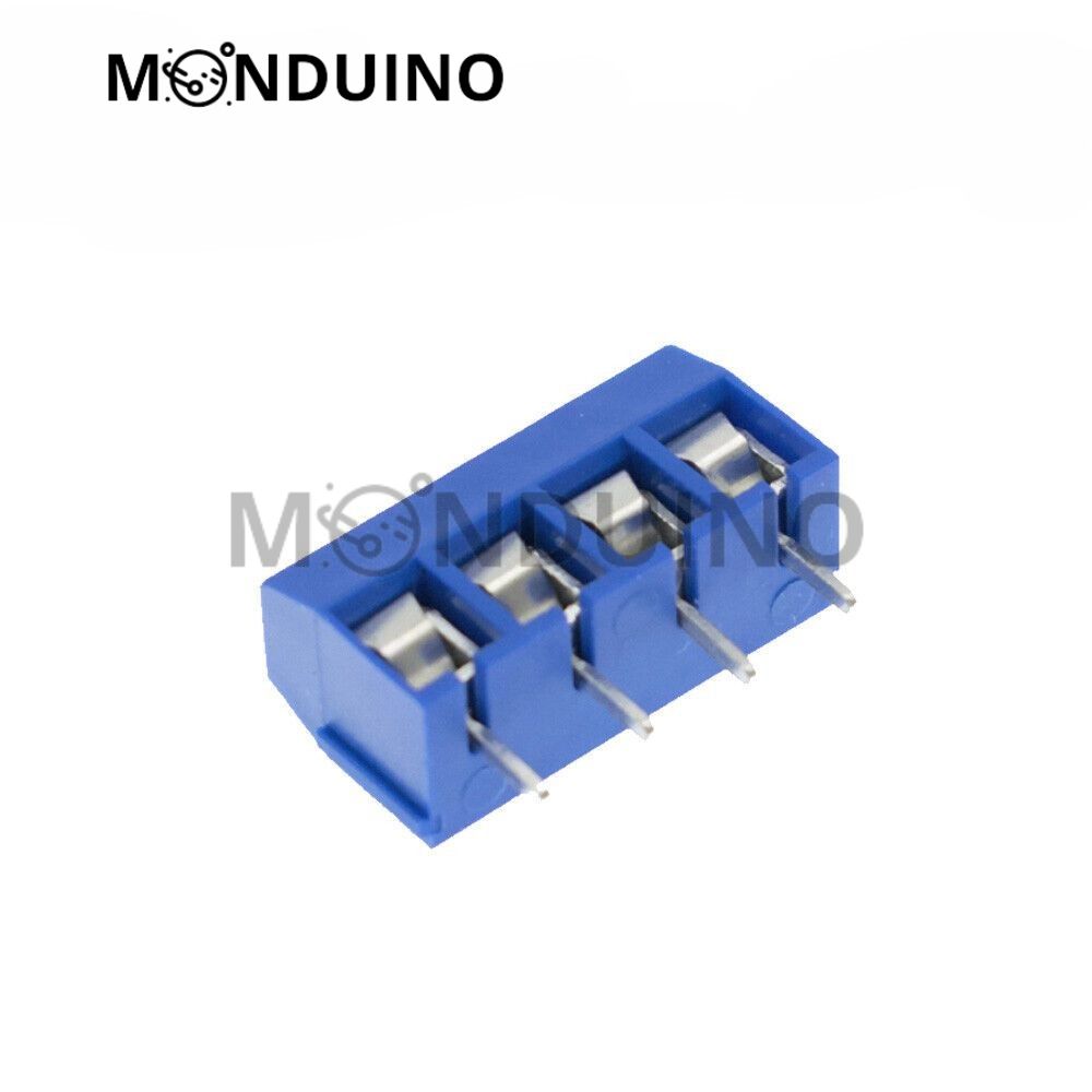 Bornier à vis 2, 3, 4 broches - 5 à 20 pcs - Borne pin à souder bleu PCB 5mm