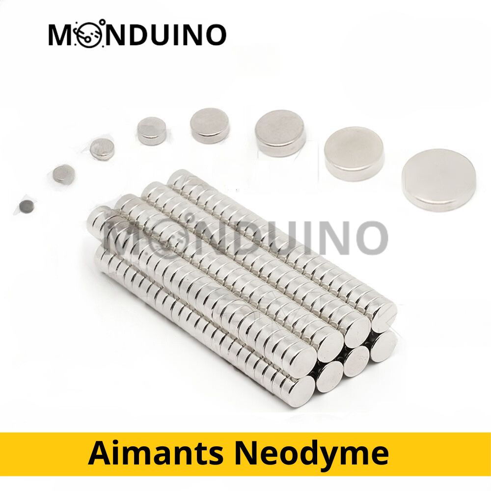 Aimants Néodyme rond disque puissant - 2 à 20mm - 5 pcs Rare earth magnets