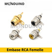 Embase RCA Femelle chassis cosse à souder - Fiche Dorée Noir Jaune Blanc