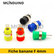 Fiche banane femelle chassis 4mm - Embase 5 couleurs Borne bornier Banana plug