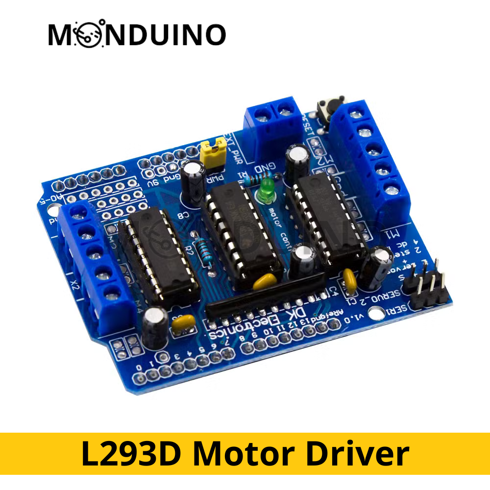 L293D Motor Driver Shield Pilote 4 Moteurs DC compatible Arduino Uno Mega - Monduino [E-07]