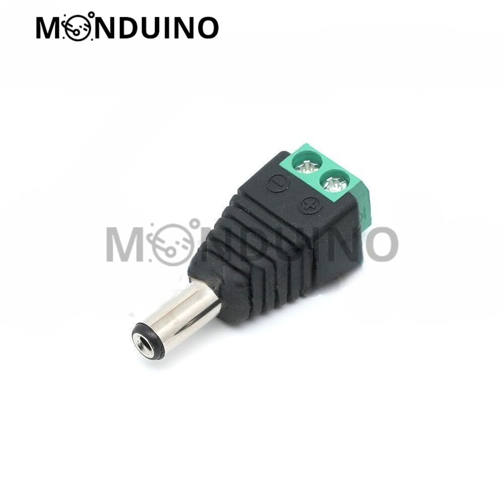 Fiche Jack DC 5.5x2.1mm Mâle / Femelle connecteur alimentation Bornier à vis 12V