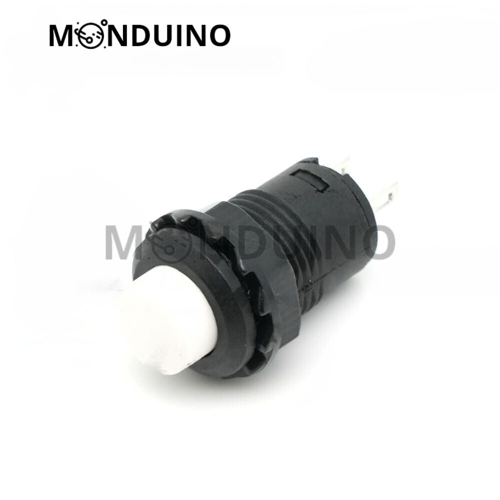 Bouton poussoir interrupteur 12 mm rond - Momentané ou permanent 12V 24V 230V 2A