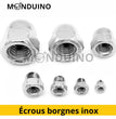 Écrous borgnes inox A2 DIN 1587- M3 M4 M5 M6 M8 - Par lots 5