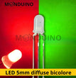 LED bicolore 5mm diffusant Rouge / Vert - 10 à 50 pcs - LED Diffused fog