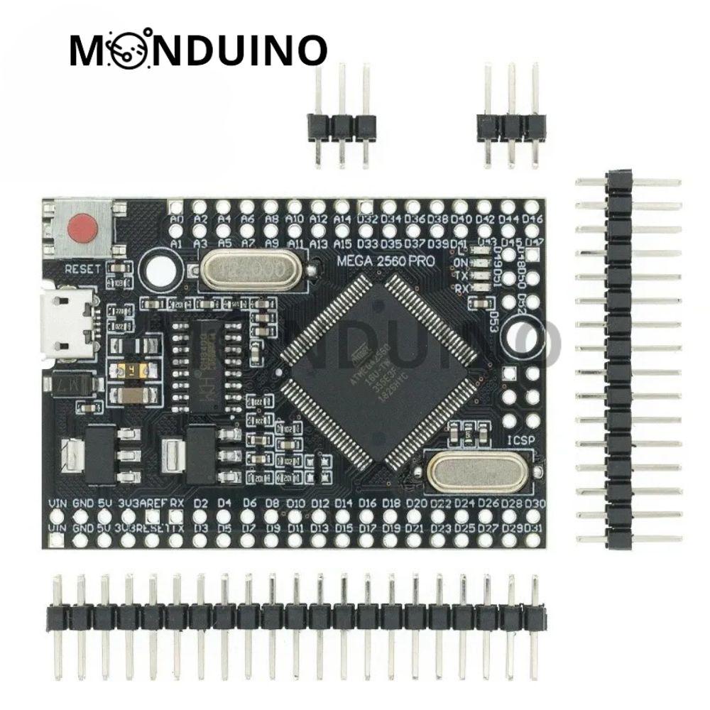Carte de développement Mega Pro ATmega2560 CH340G 5V 16 MHz - Monduino A-31