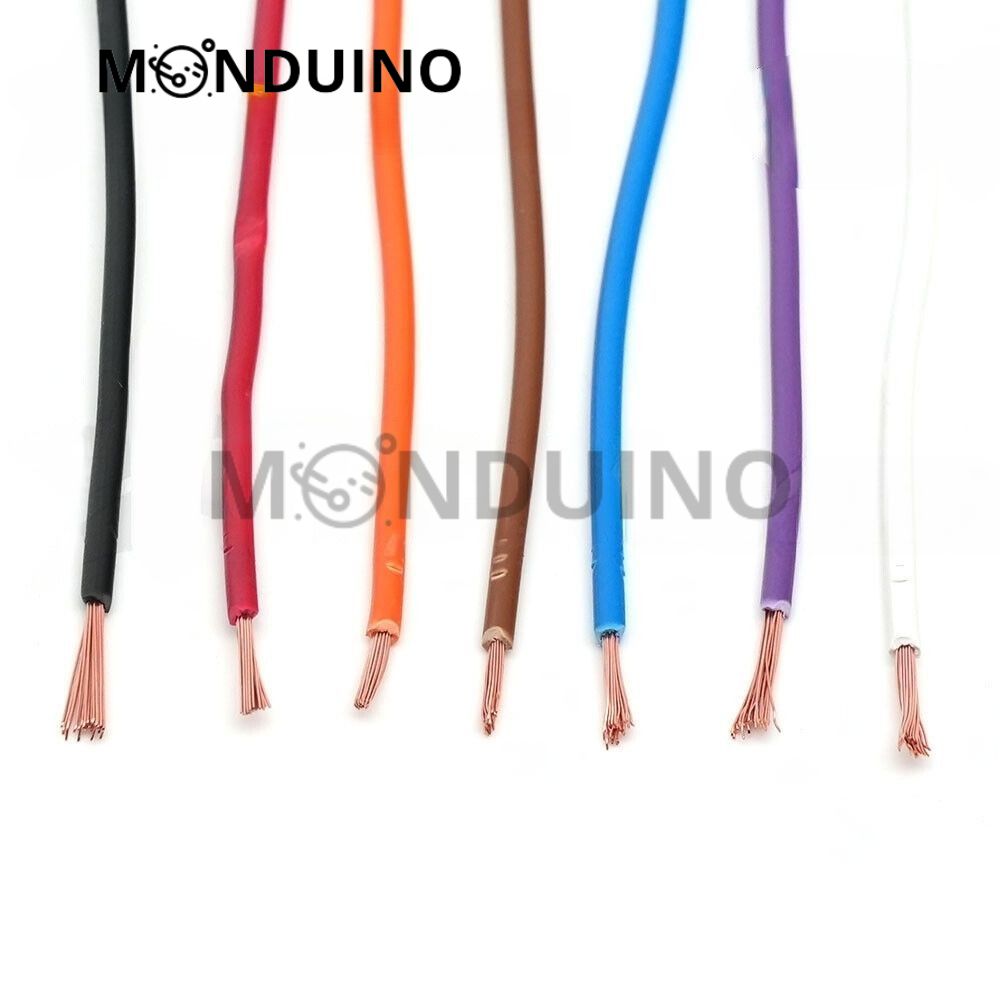Fil électrique souple H05VK - 1 mm² - cuivre multibrin câble AWG 17 - 8 couleurs