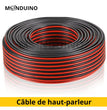 Audio cable for speaker red and black 2x0.75 mm² 100M reel 