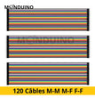 Jumper cable 3 x 40 pcs. each 20 cm M2M/ F2M / F2F compatible with Arduino and Raspberry Pi Breadboard
