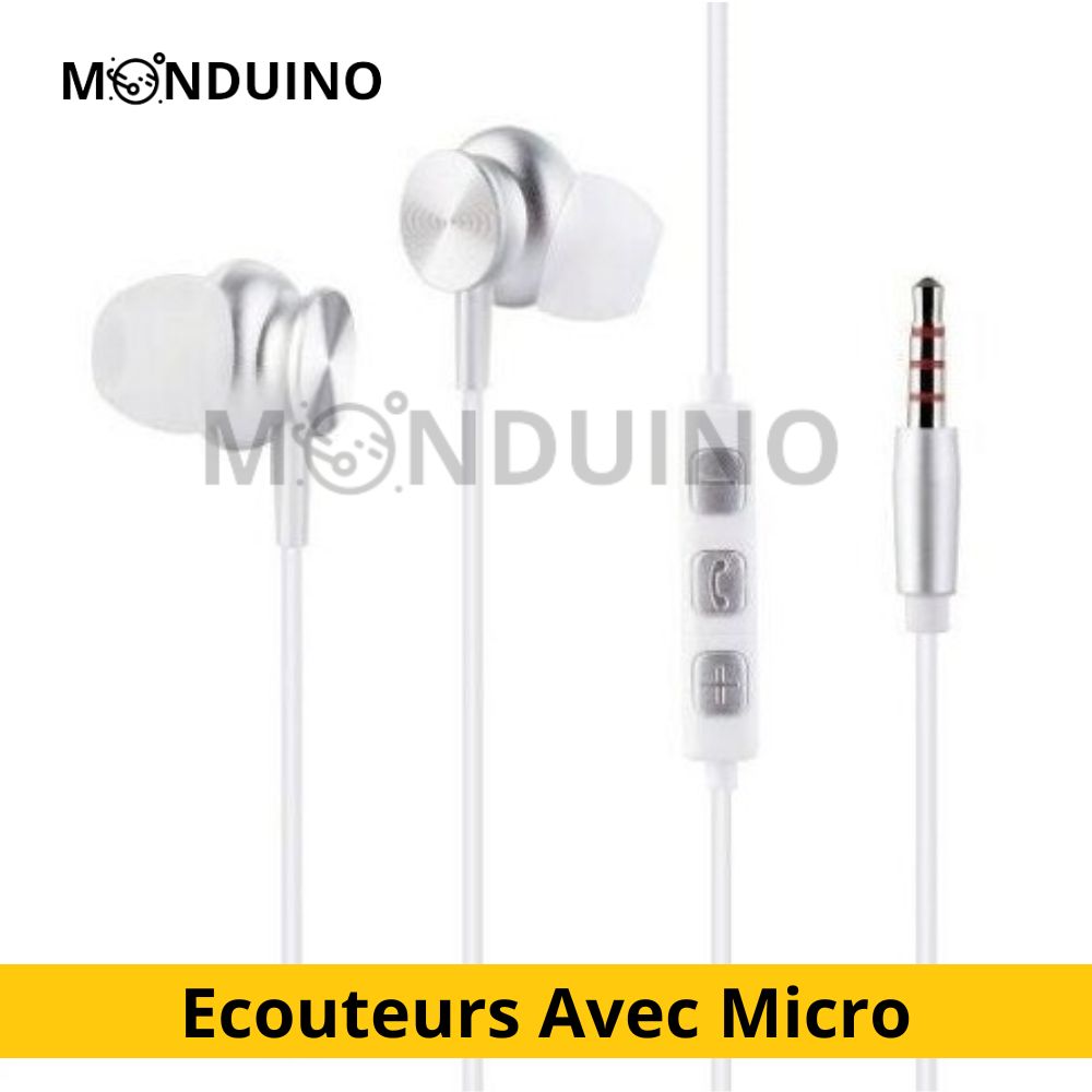 In-Ear Headphones With Mic H200, Sound (Perfect Bass) White / Black