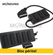 Bloc péritel 3 & 5 prises 21 - câble péritel 21 broches avec Adaptateur mâle