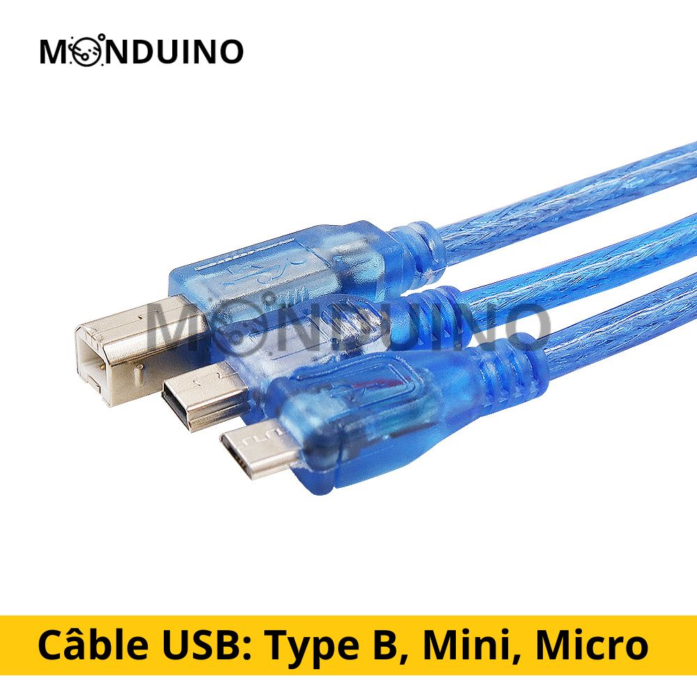 Câble USB pour Arduino Nano & Uno & Mega