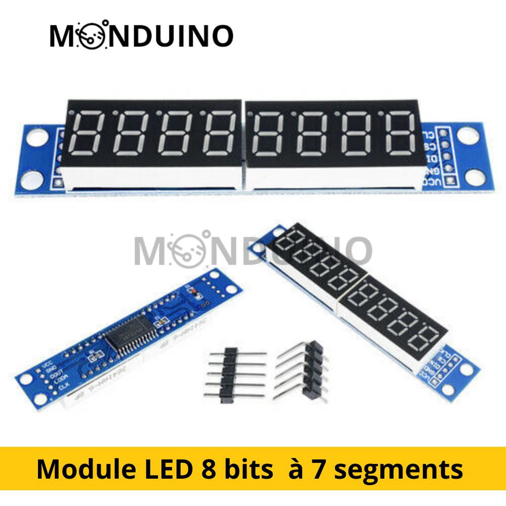 Module LED 8 bits avec affichage à 7 segments MAX7219