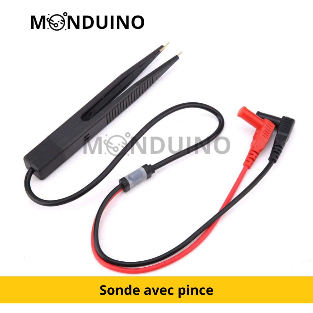 Câble de sonde avec pince SMD SMT pour tests de capacité, tension et ampérage