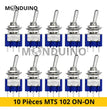 10 Pieces AC 125V 6A on-on 3 Pin Mini 2 Position Toggle Switch, for Arduino Car Truck Boat Switch 