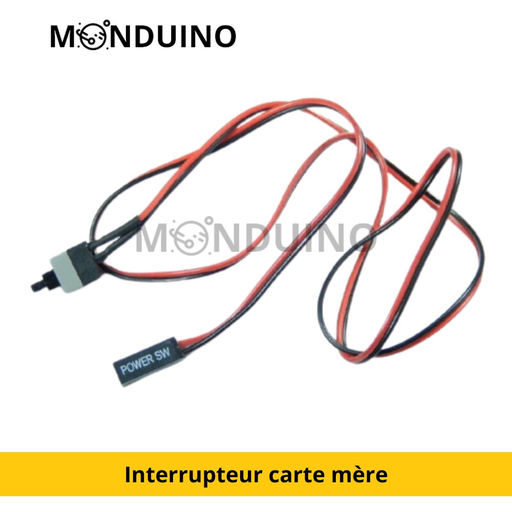 Interrupteur de remplacement pour carte mère ATX On / Off / Reset PC 50cm