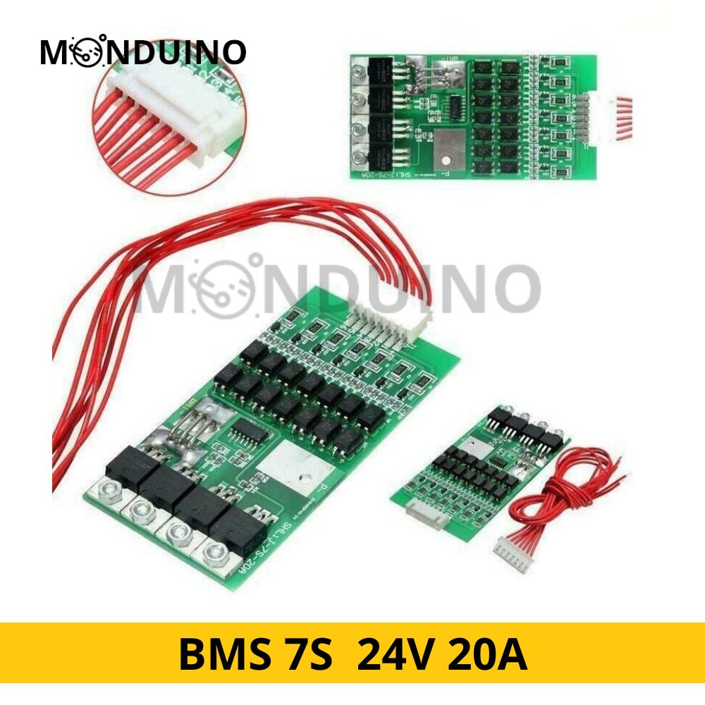 7S 24V 20A Li-ion Lithium 18650 Batterie BMS Protection Board