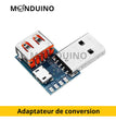 Adaptateur de conversion de connecteur Micro USB vers USB avec embases femelles 4P - Mâle à femelle
