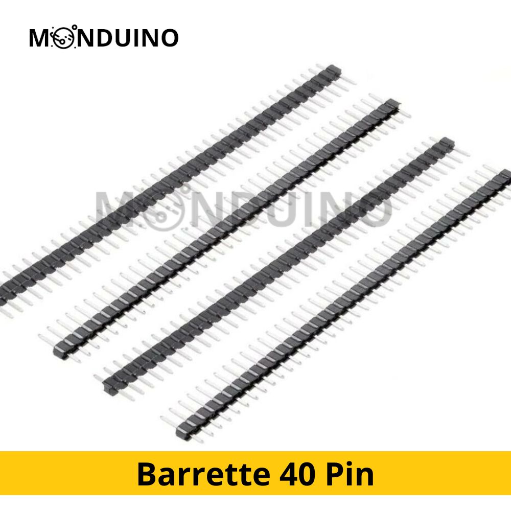4 Barettes de 40 Pin Single Row Male Pin Header broche pour Arduino Raspberry Prototype