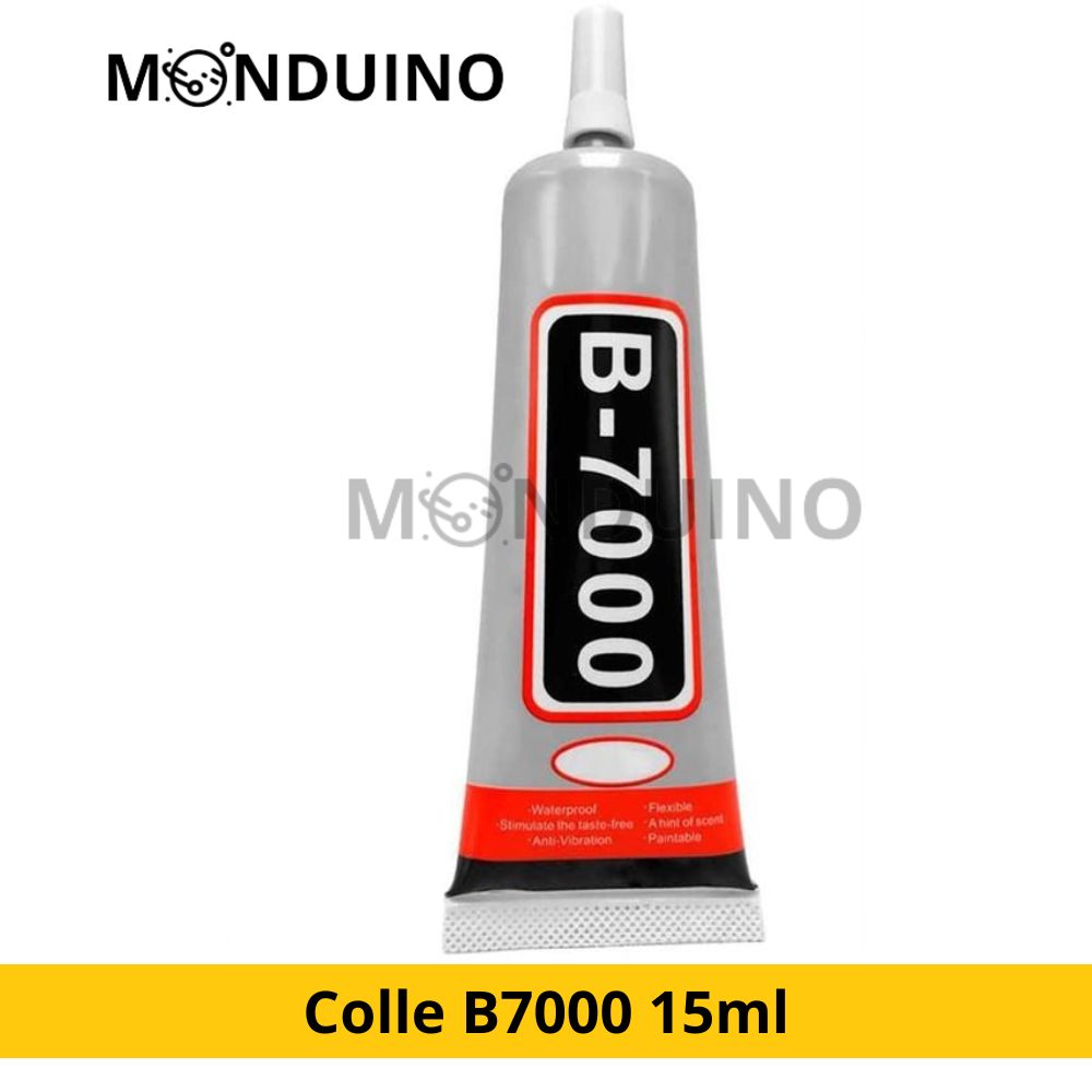Colle adhésive B7000 15ml - Fixation durable pour écrans, vitres et châssis
