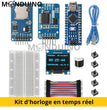 Kit d'horloge en temps réel - Module d'horloge DS3231 AT24C32 + Pilote de carte Micro SD + Carte de développement Nano V3.0 + Écran OLED 128X64 + Buzzer + Fils de connexion et breadboard
