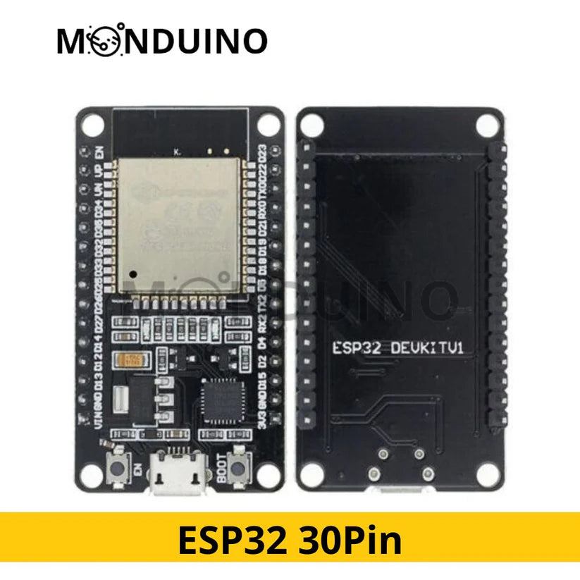 Carte ESP32 30 Pins WiFi Bluetooth compatible Arduino IDE IoT – Monduino  [A-36b]