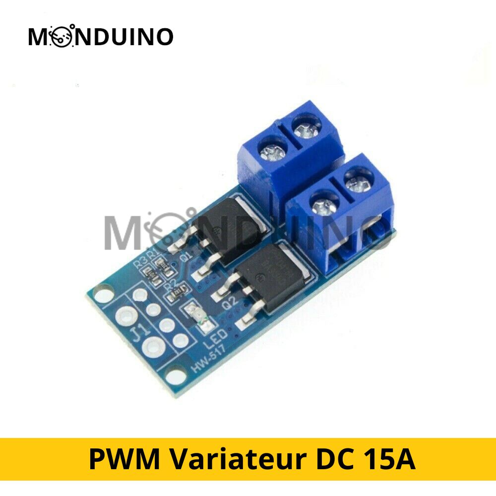 PWM Module Motor Speed ​​Dimmer DC 15A 5-36V 400W - MOSFET D4184 Arduino