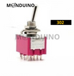 Interrupteur à levier MTS-302 / 303 6mm - 3 circuits 9 pins inverseur - 2 ou 3 positions -