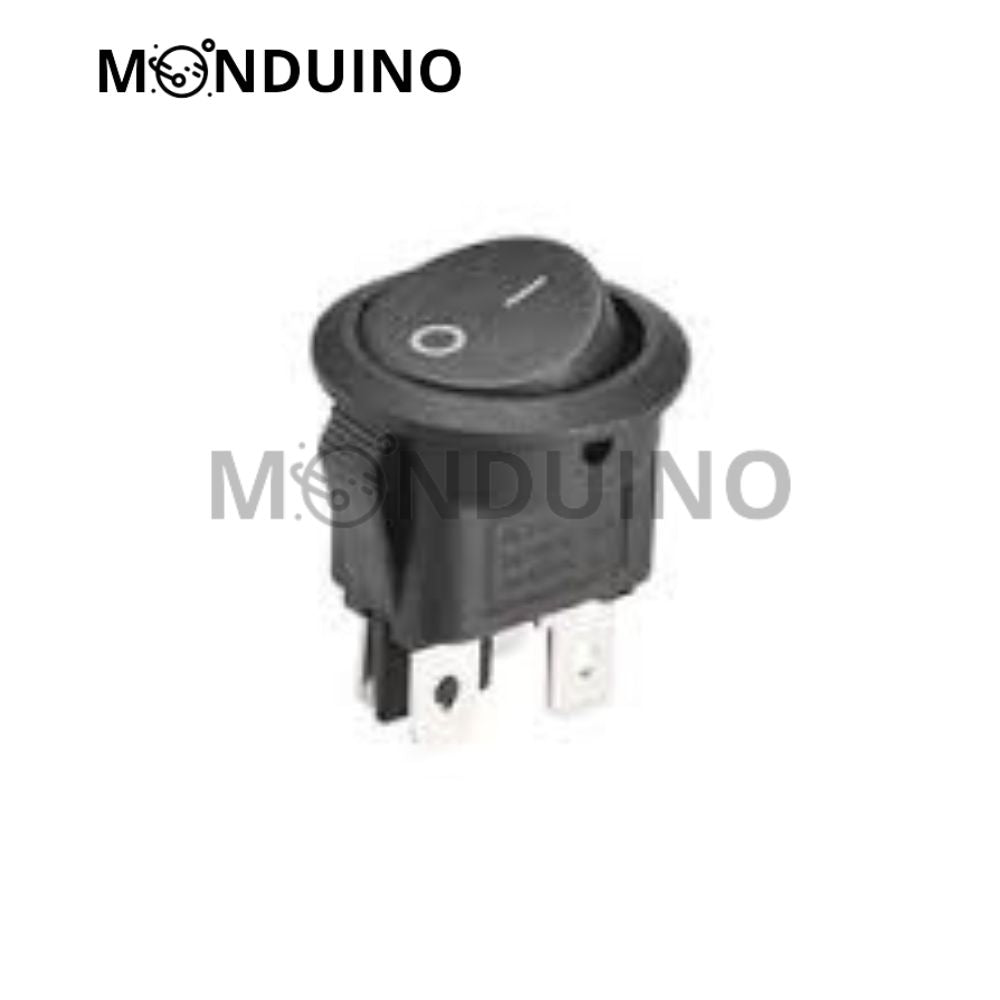 KCD1 Interrupteur à bascule rond 23 mm - 230V 12V 6A - 3 pins ON-OFF voyant LED