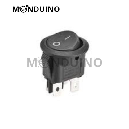 KCD1 Interrupteur à bascule rond 23 mm - 230V 12V 6A - 3 pins ON-OFF voyant LED