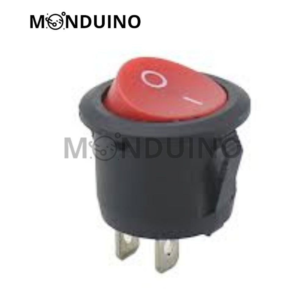 KCD1 Interrupteur à bascule rond 23 mm - 230V 12V 6A - 3 pins ON-OFF voyant LED
