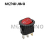 KCD1 Interrupteur à bascule rond 23 mm - 230V 12V 6A - 3 pins ON-OFF voyant LED