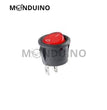 KCD1 Interrupteur à bascule rond 23 mm - 230V 12V 6A - 3 pins ON-OFF voyant LED