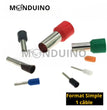 Embout de câblage isolé à sertir 0.5/0.75/1/1.5/2.5/4/10/16 mm² Simple / Double