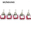 Interrupteur à levier MTS-102 / 103 / 112 / 113 / 123 6mm - 1 circuit 3 pins inverseur - 2 ou 3 positions
