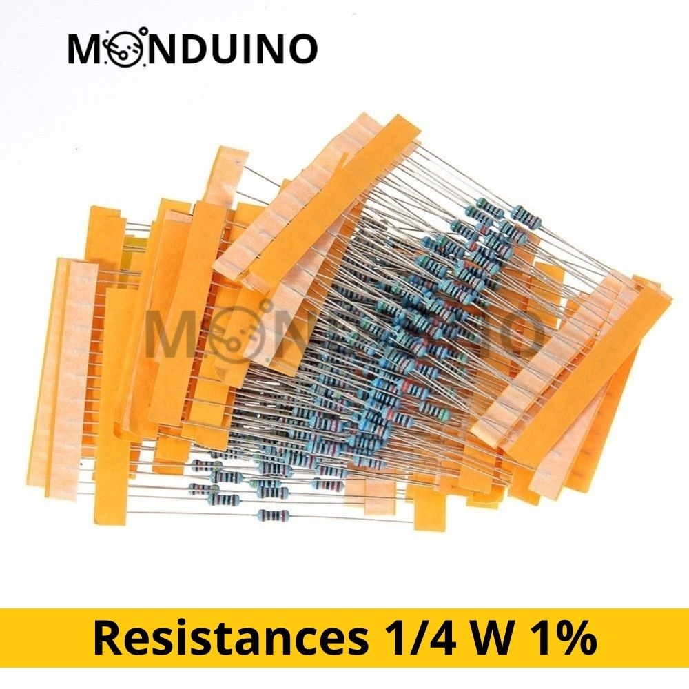 600 Resistances 1/4 W 1% 30 Werte Metalfilm 10 ohm - 1 M ohm
