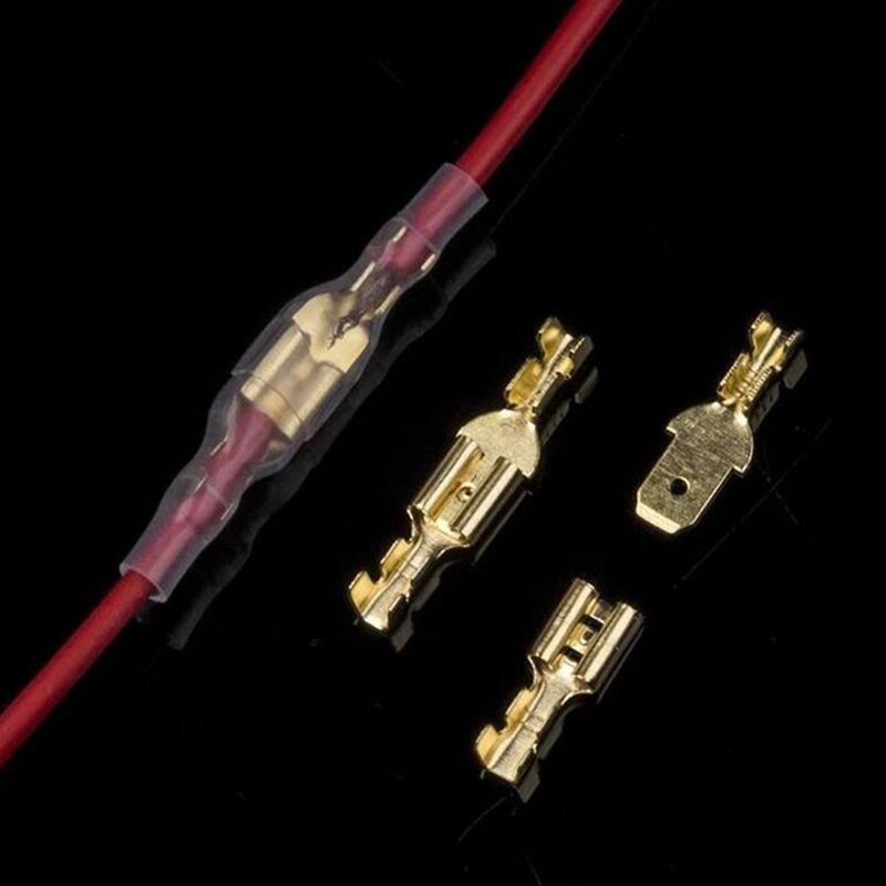 Boite de de 270 pièces - Connecteur de bus mâle à sertir rapide - Connecteur de 2,8/4,8/6,3 mm - Avec manchon isolant