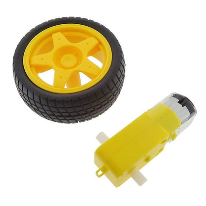Kit pneus et moteurs pour robot ou voiture 4 roues - Monduino A-189