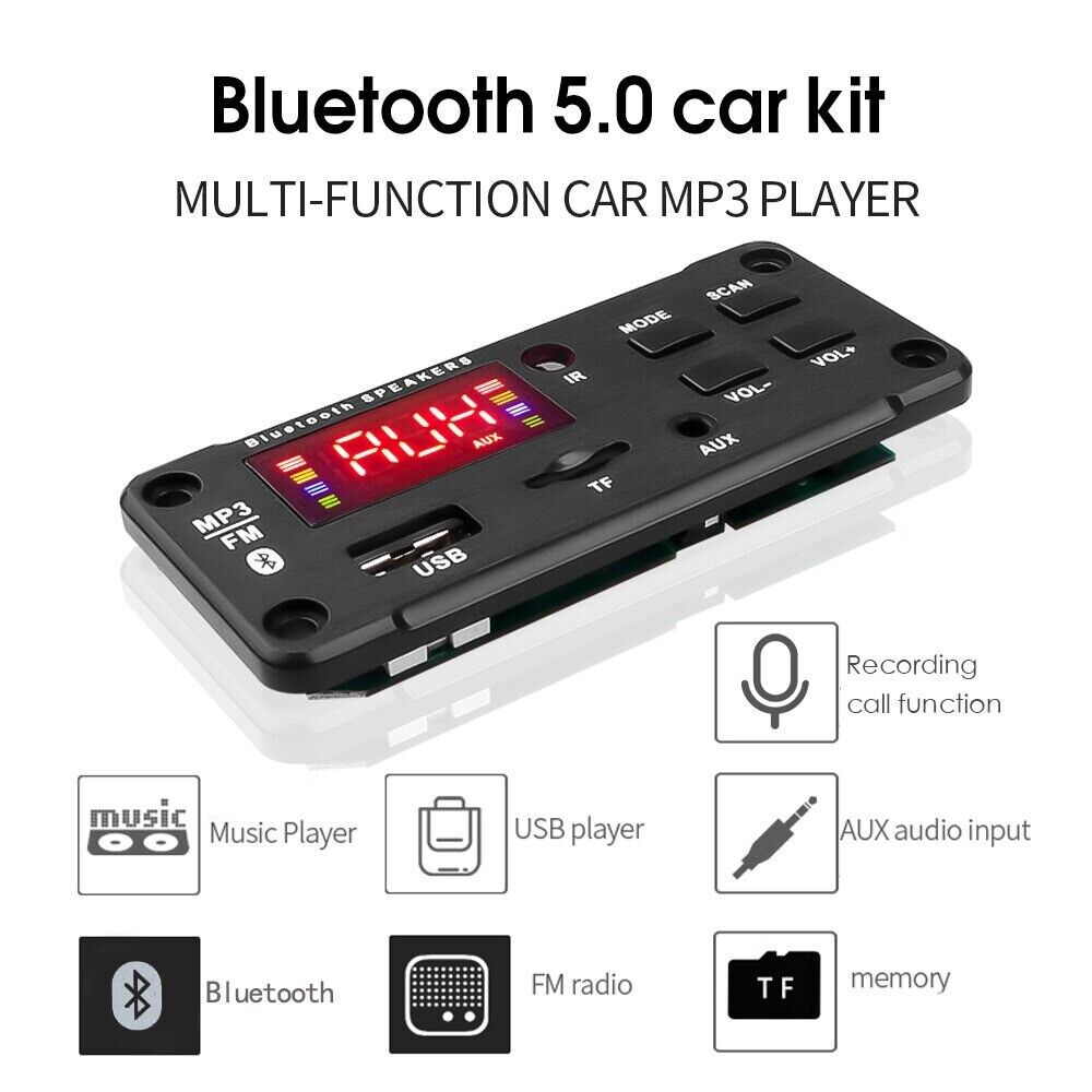 Module de décodage MP3 avec haut-parleur Bluetooth 5.0 et radio FM pour voiture et bureau