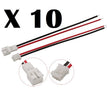 Micro Connecteur JST PH 100 2P - Fiches Mâles et Femelles avec Fil de 20 cm (26 AWG)