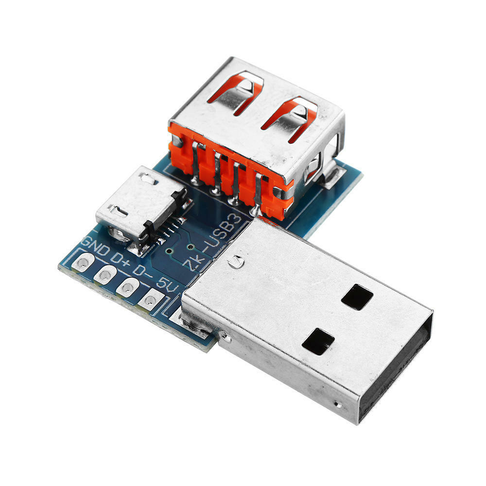 Adaptateur de conversion de connecteur Micro USB vers USB avec embases femelles 4P - Mâle à femelle