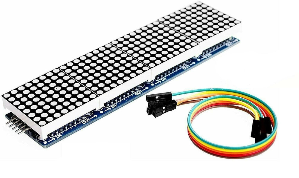 MAX7219 LED Dot Matrix Microcontroller Module for Arduino 4 in 1