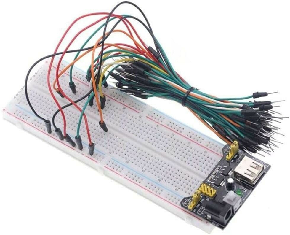 MB102 3-5V Power Supply Module + 65PCS Cable + 830 Points Breadboard