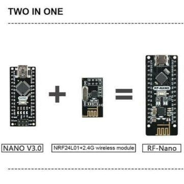 RF Nano V3.0 ATmega328P QFN32 5V 16M CH340 NRF24L01 2.4G comp. IDE