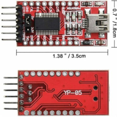 FT 232 FTDI Adapter Converter FT232RL USB to TTL Serial 3.3V&amp;5V TimerMart