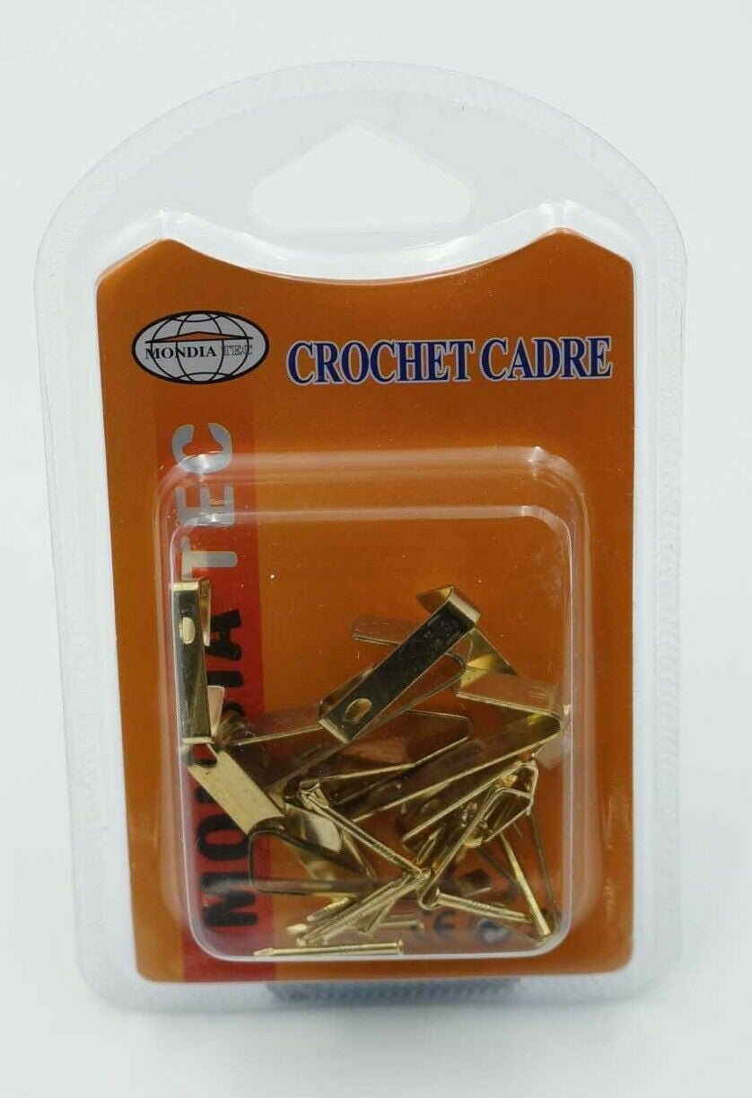 Lot 5 Hooks Height 25mm + Needles For Paintings And Light Frames - Support 
