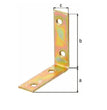 Equerre de chaise bouts ronds PVM - Dimensions 50 x 50 mm