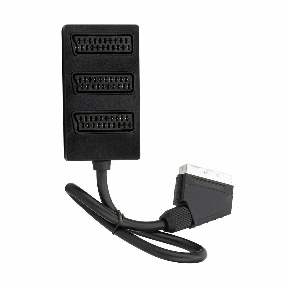 Bloc péritel 3 & 5 prises 21 - câble péritel 21 broches avec Adaptateur mâle