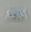 SET OF 50 WHITE WALL BRACKETS 8 MM CABLE HANGERS WALL FIXING NAIL