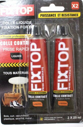 Strong Liquid Contact Glue Quick Setting 2 x 25 ml All Materials Pro Quality